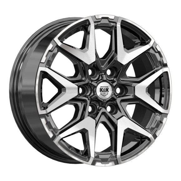 Диски КиК 7.5\R18 6*139.7 ET36 d100.1 Алмаз черный Диски КиК 7.5\R18 6*139.7 ET36 d100.1 Алмаз черный
