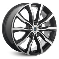 Диски КиК 7.5\R18 5*108 ET45 d67.1 алмаз чёрный